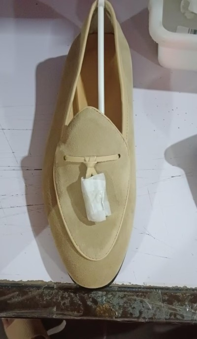 Mocassini alla moda in pelle scamosciata slip-on 