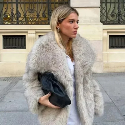 Bruna -  Stylish Faux Fur Coat