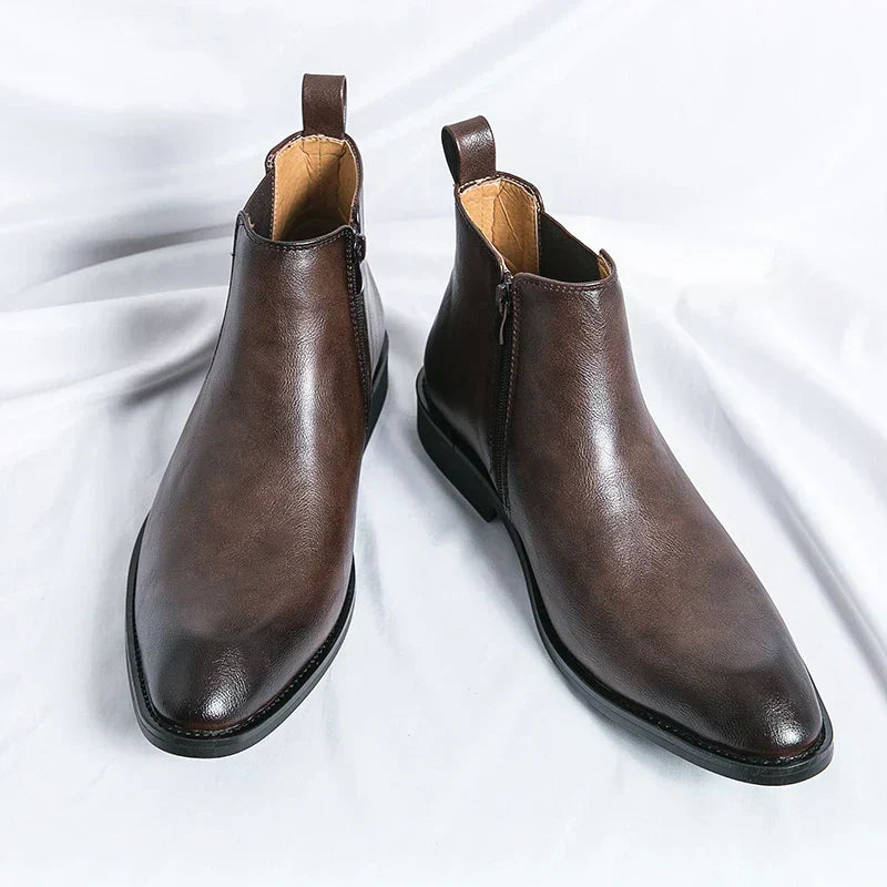 Cooper | Bottines Chelsea en cuir avec fermeture éclair