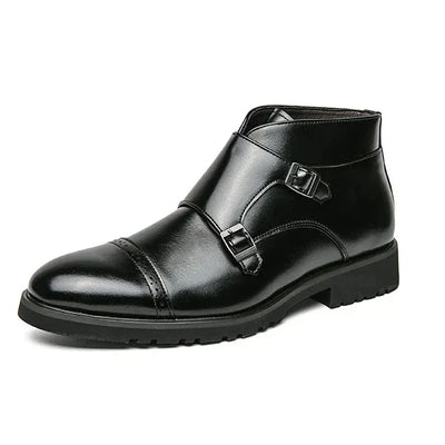 Darell | Botas Monk Dobles de Piel con Correa