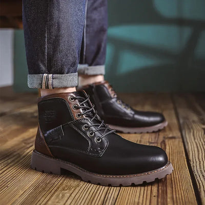 parker | Botas de cuero casuales para hombre en estilo británico