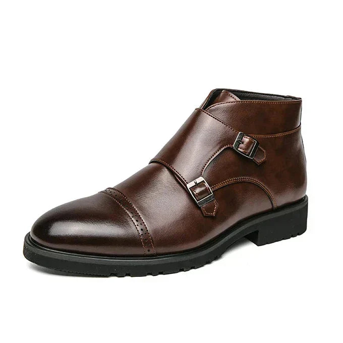 Darell | Botas Monk Dobles de Piel con Correa