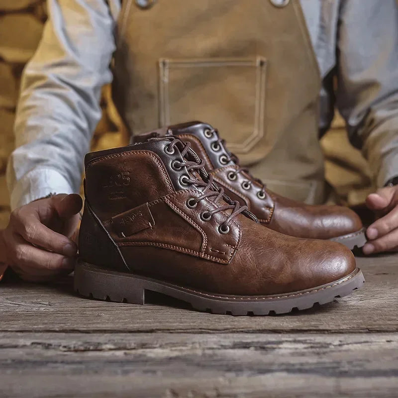 parker | Botas de cuero casuales para hombre en estilo británico