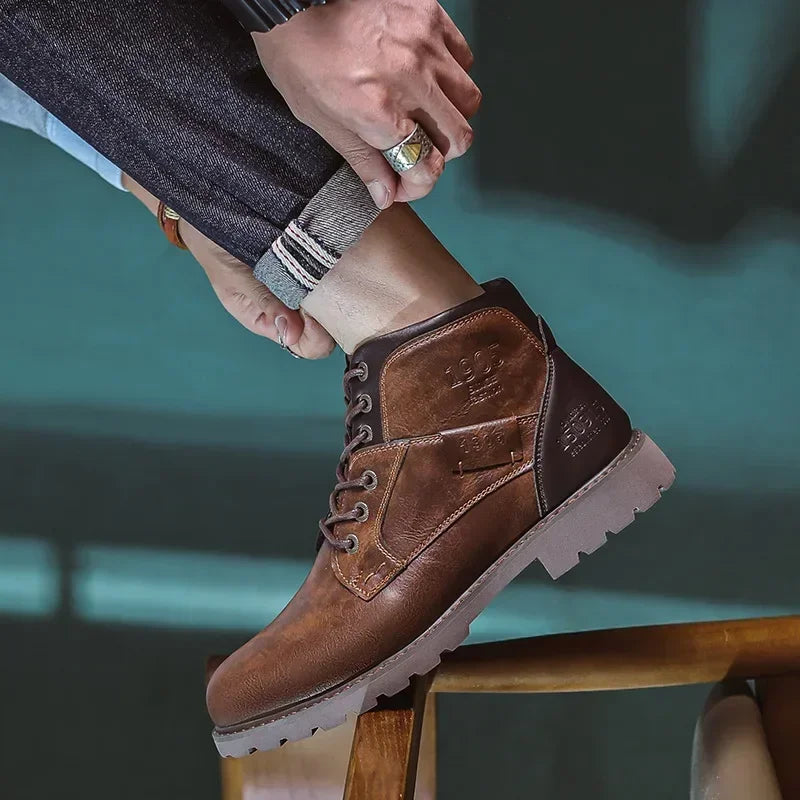 Parker | Bottes décontractées en cuir pour hommes de style britannique 