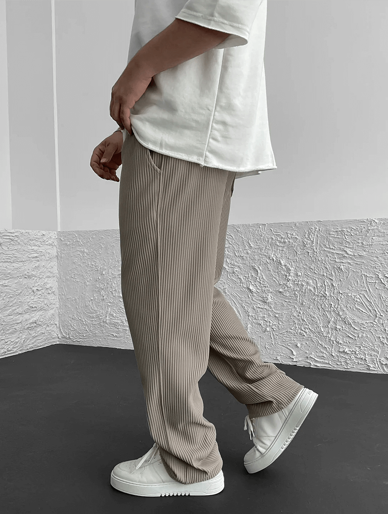 Milan - Casual Ribbed Trousers