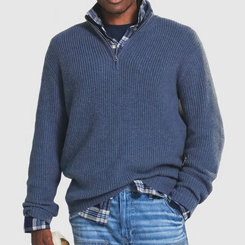 Finn - Zippered Knit Sweater