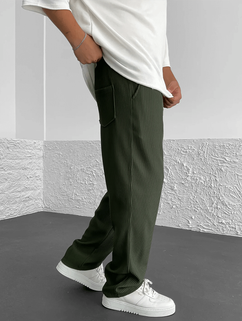 Milan - Casual Ribbed Trousers